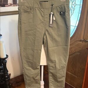 High Rise Olive Jeans